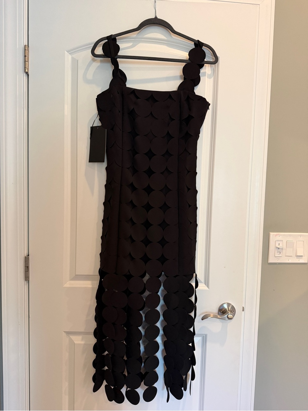 Women's Black Multi Circle Mercedes Midi Dress